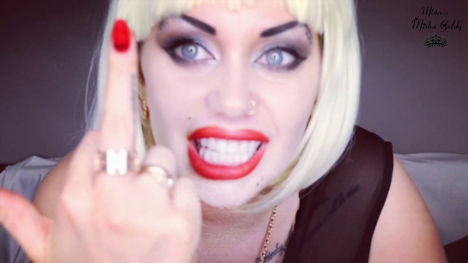 The GOLDY rush – You Are Stupid Retard Worship My Middle Fingers and Loser Sign JOI